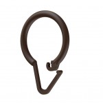 SHOWER CURTAIN RING PLASTIC DARK BROWN